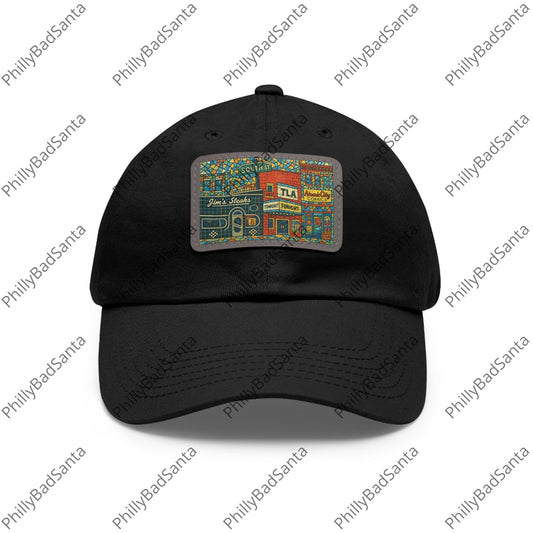 South Street, Philadelphia. Hat with Leather Patch, Jim's Steaks, TLA, Atomic Comics, Magic Gardens, Philly Style