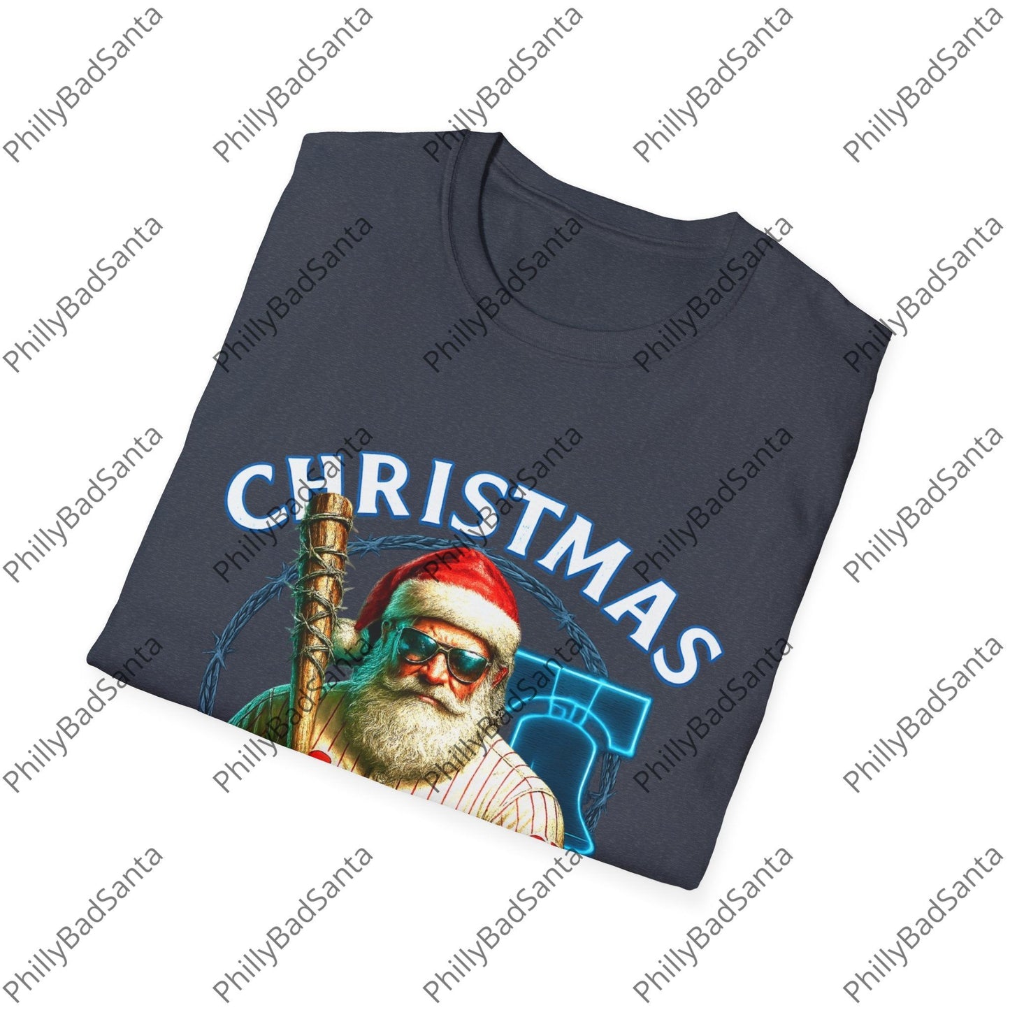 Philadelphia Phillies Christmas in October Philly Bad Santa T-Shirt