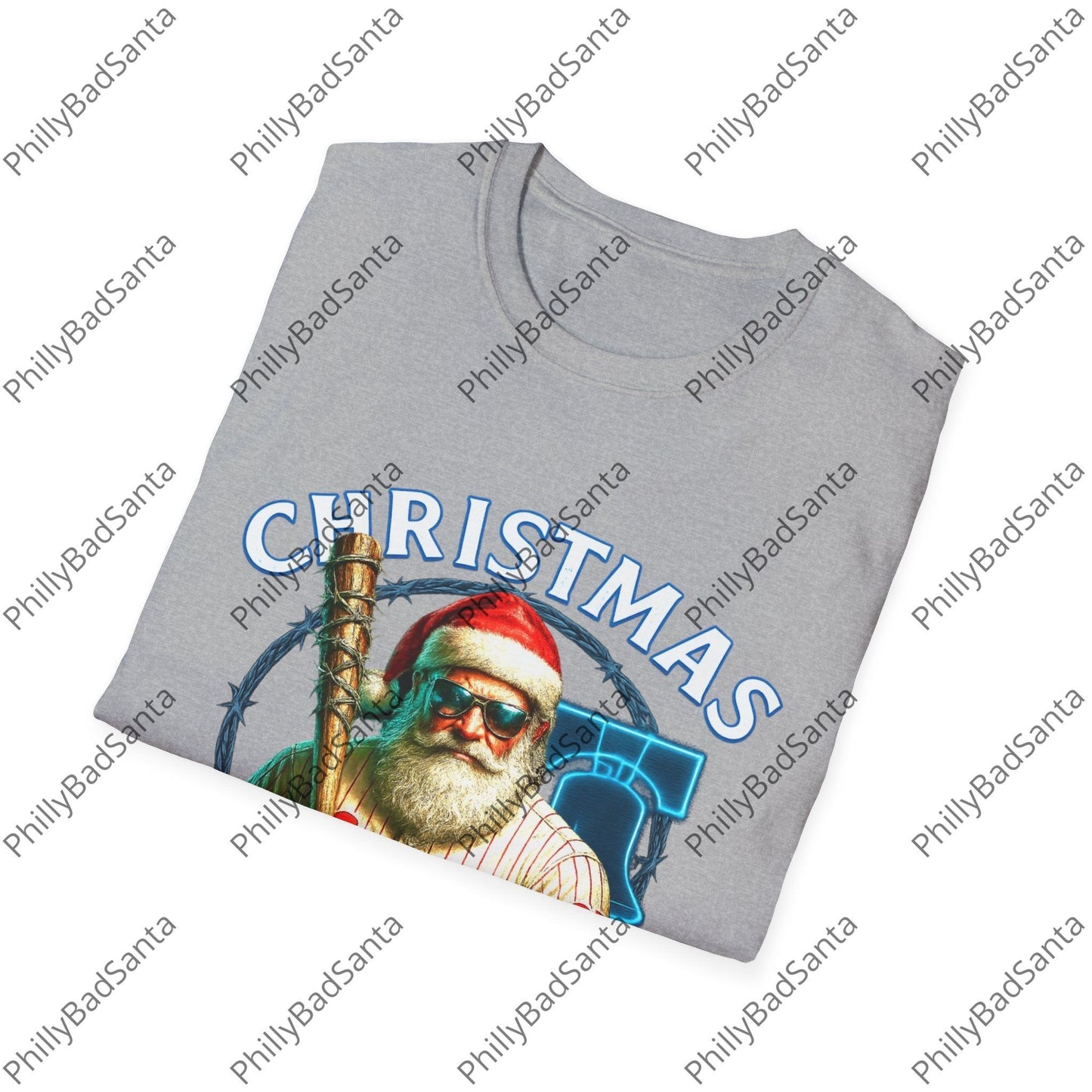 Philadelphia Phillies Christmas in October Philly Bad Santa T-Shirt